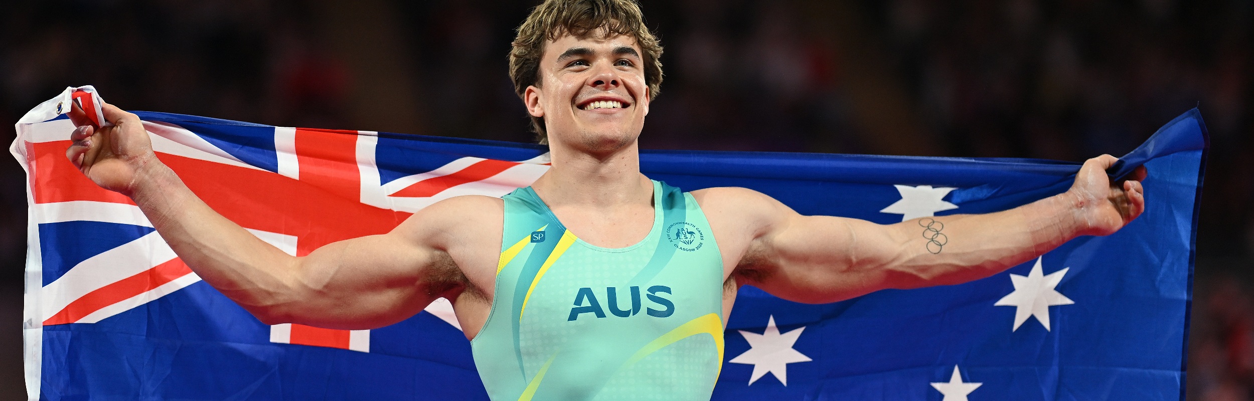 Gymnast with Australian Flag