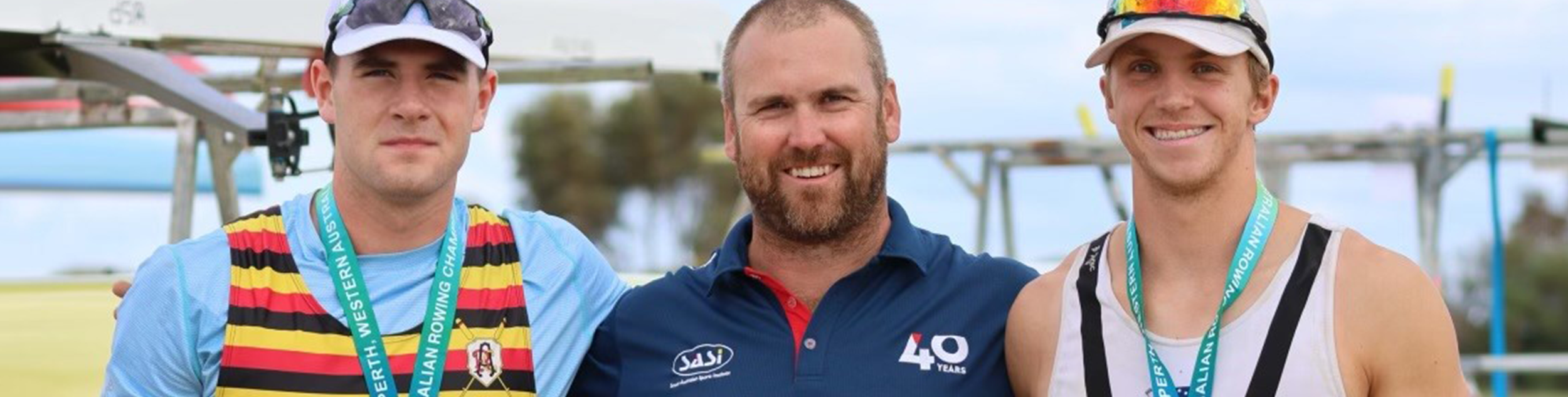 Nick Mitchell and rowers